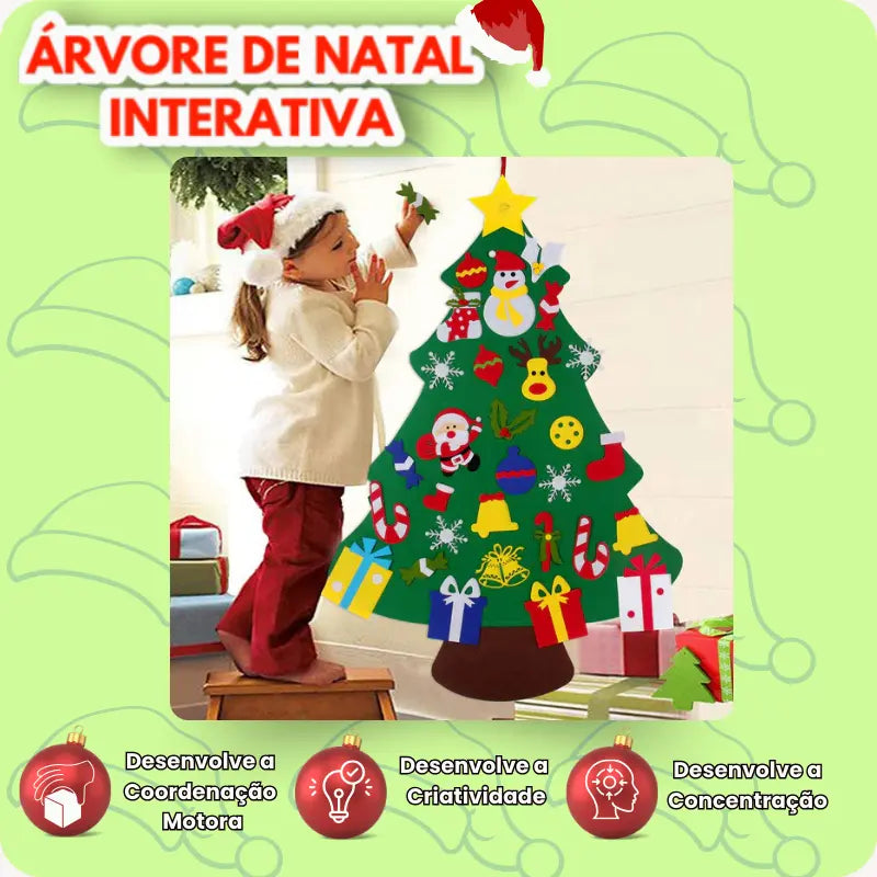 Árvore de Natal com 32 Peças + Pisca Pisca de Brinde