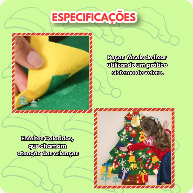 Árvore de Natal com 32 Peças + Pisca Pisca de Brinde