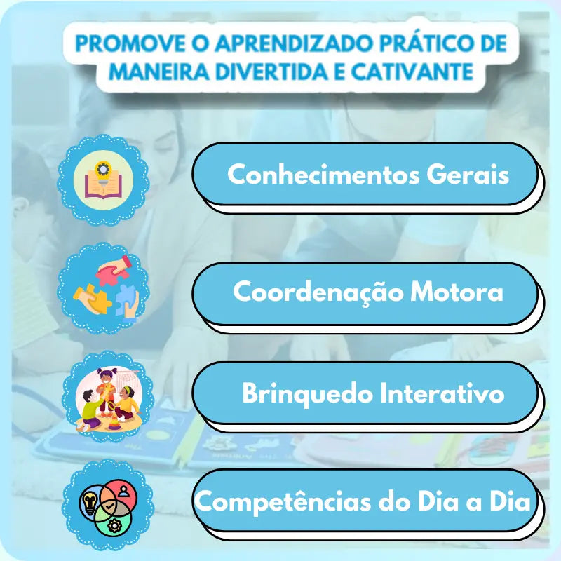 AprendePlay - Livro Mágico Montessori de Aventuras Educativas