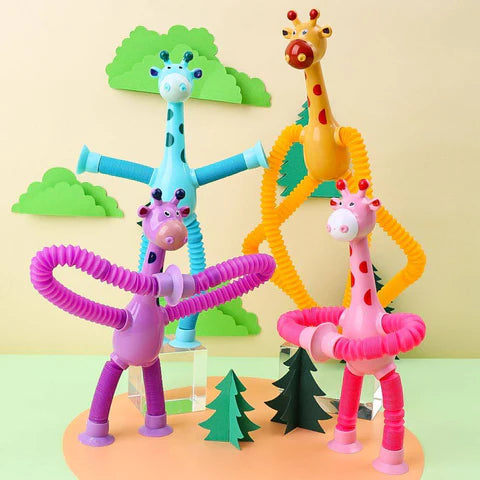 Girafas Divertidas Articulada com Ventosa (Kit 4 )