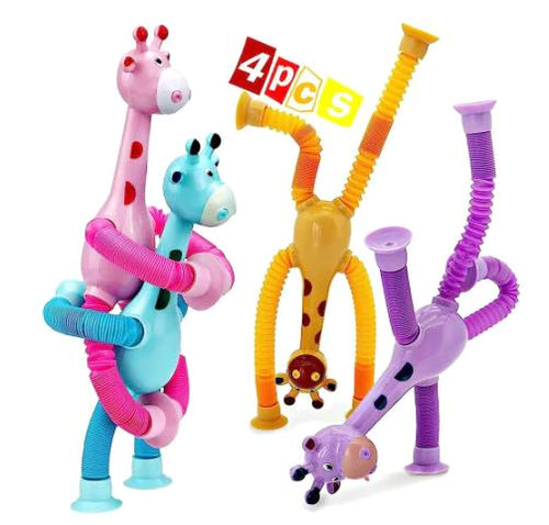 Girafas Divertidas Articulada com Ventosa (Kit 4 )